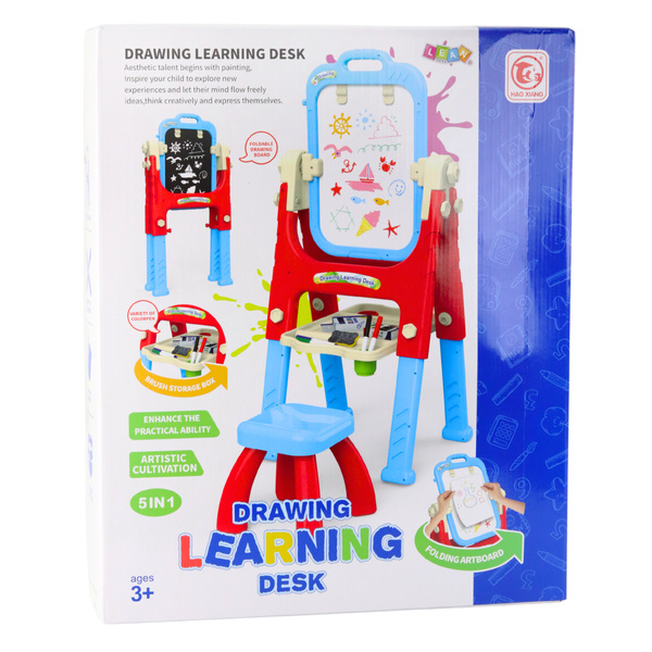 5in1 Educational Board With Chair Multifunctional Accessories Blue