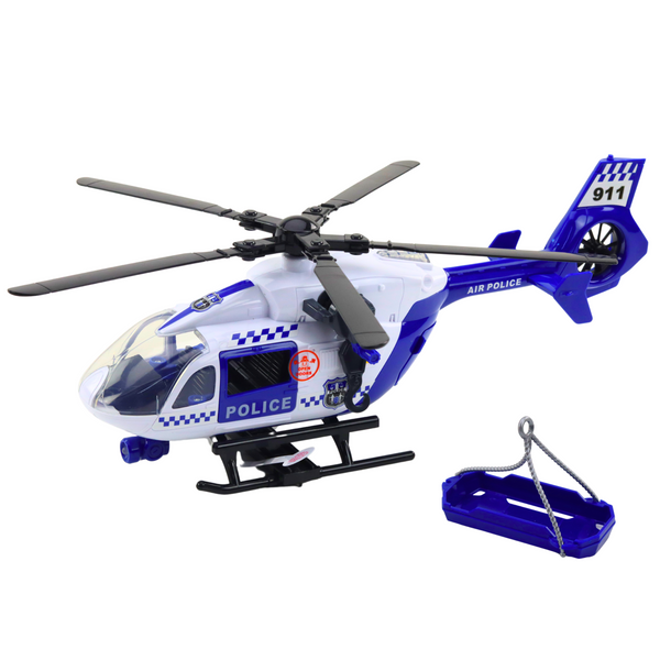 Police Helicopter Hook Stretcher Lights Sounds 1:12