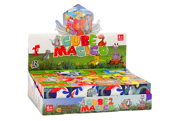 Magisches Würfel-Lernpuzzle, Dinosaurier-Puzzle-Logikspiel