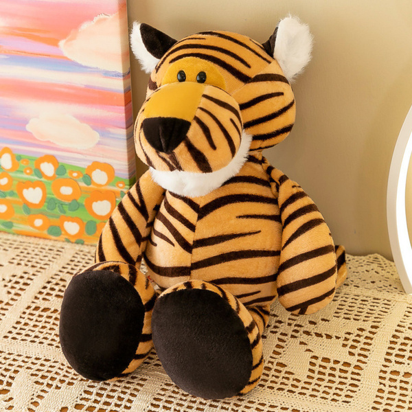 Plüsch Maskottchen Kuscheltier Tiger Orange Gestreift 23cm