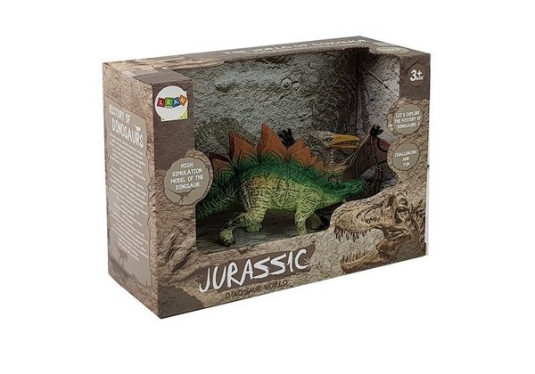 Set aus Stegosaurus, Pteranodon-Dinosaurier-Figuren