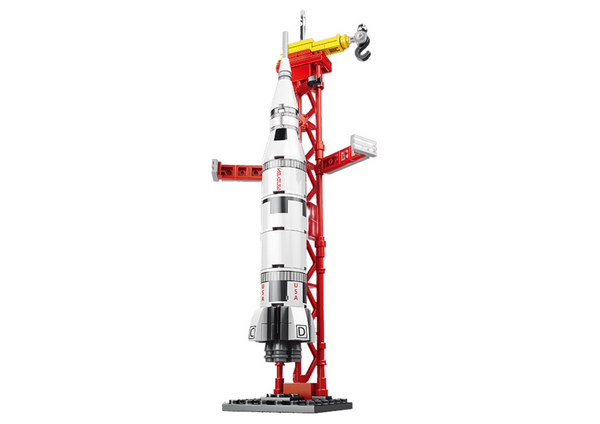 Satz Bauklötze Raumschiff Weltraumrakete 93-teilig.