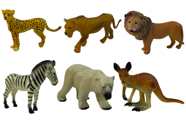 Africa Wildlife Figurine Set Kangaroo Zebra