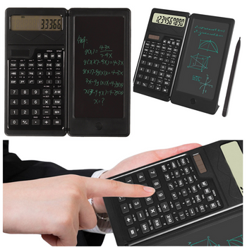 Scientific Calculator Notebook LED Stylus Solar Battery
