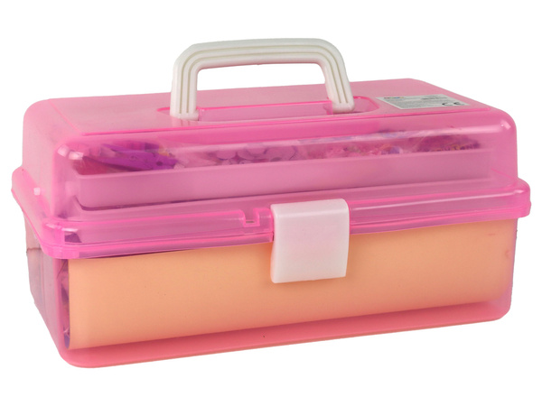 Rosa erweiterbares Koffer-Set, künstlerisch, kreativ, Kunststoff, zum Selbermachen