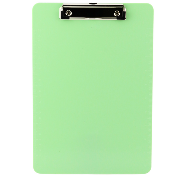Clipboard Board Writing Ruler A4 Plastic Green