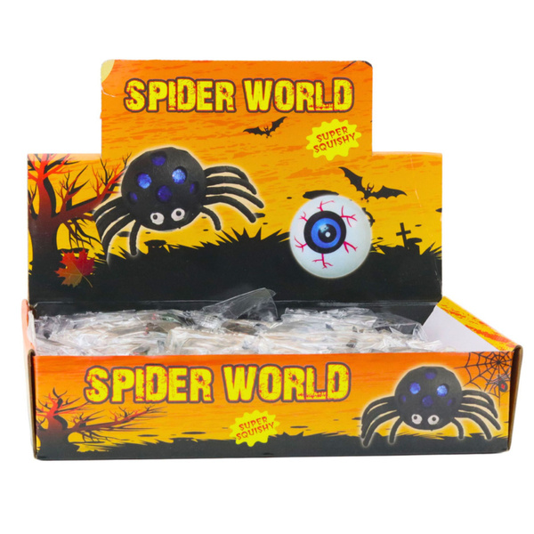 Spider Anti-Stress Squishy Toy with Gel Balls Black