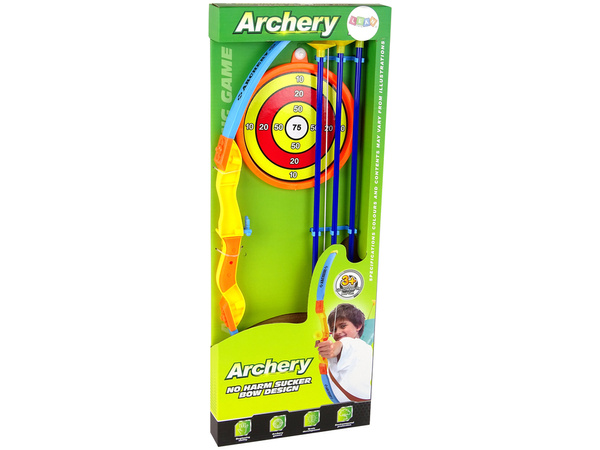 Schießset Sportbogen Schild Pfeile Orange