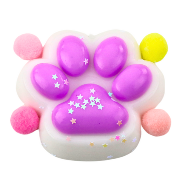 Squishy Katzenpfote Anti-Stress Sensorischer Squishy Sterne Lila