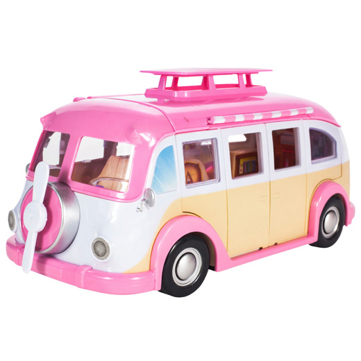 Ica Cream Car Camper Eisdiele für Puppen, faltbar, rosa