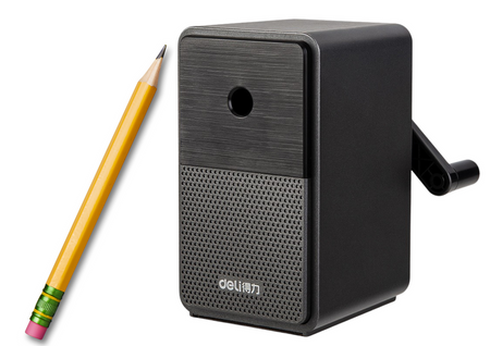 Kurbelhobel mit Behälter, verstellbares Messer, schwarz