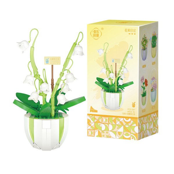 Klocki Konstrukcyjne Kwiatki W Doniczkach Kolorowe 269–444 el.