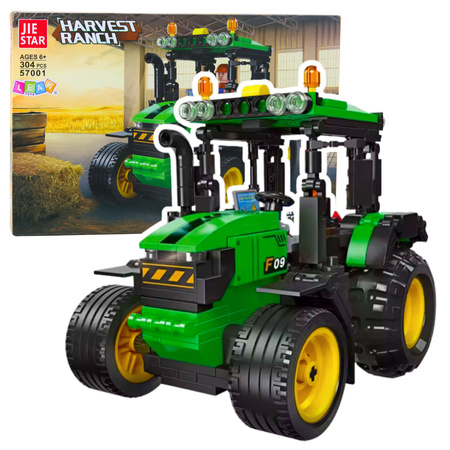 Construction Blocks Farm Tractor Agricultural Green 304 pcs.
