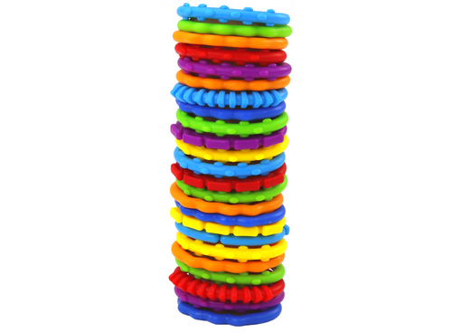 Colorful sensory bracelets for babies, 24 pieces