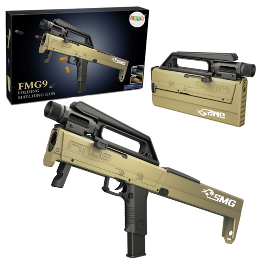 FMG9 Folding Rifle Foam Darts Shells Flashlight Weapon