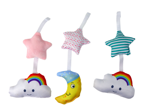 Baby Bed Carousel Sky Sound Pink