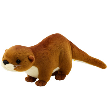 Plüsch Maskottchen Kuscheltier Otter Weiß Braun 50cm