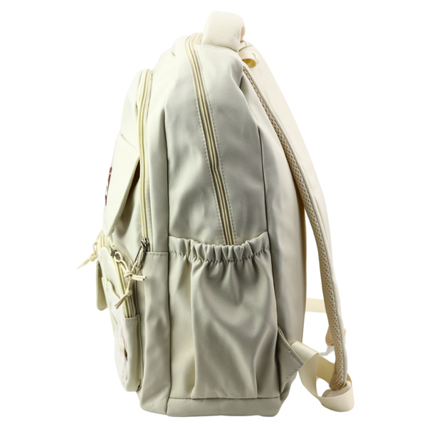 Urban Schulrucksack Capybara Schlüsselanhänger Badges Beige Creme 25L 42cm