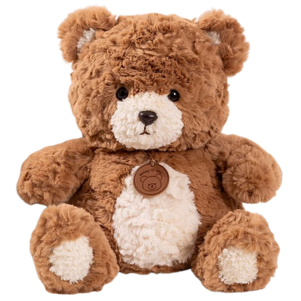 Plüsch Maskottchen Kuscheltier Teddybär mit Medaillon Braun 25cm