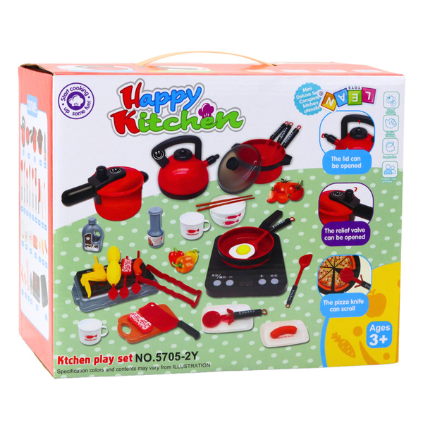 Kitchen Set Pots Food Battery Operated Hob Accessories 36 pcs