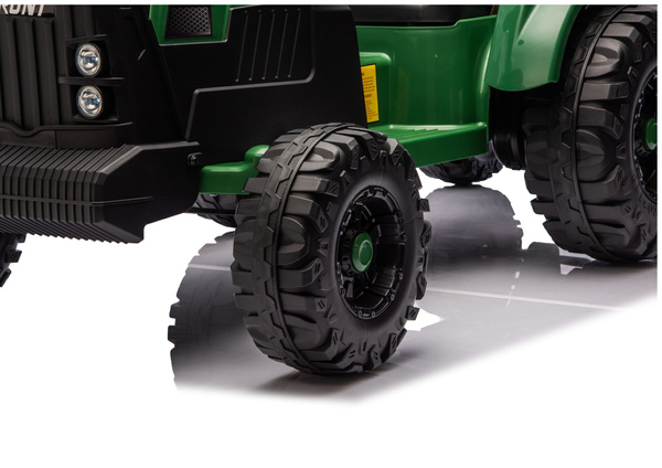 CH9959B Akku-Traktor mit Anhänger, Dunkelgrün, 24 V