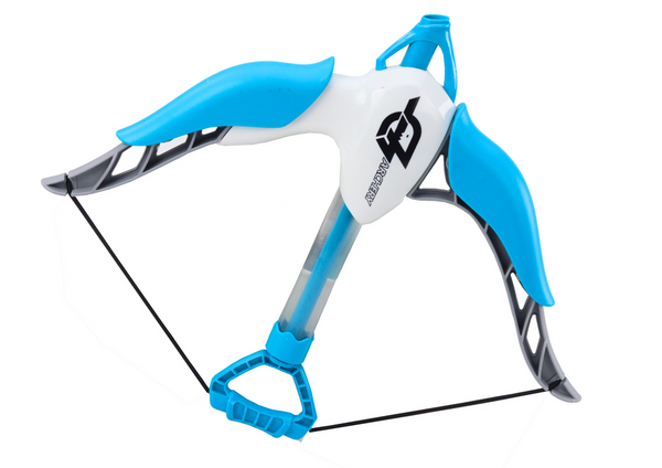 Shooting bow with a target, soft arrows, 8 pieces, white and blue