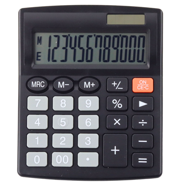 Office School Classic 8-Digit LCD Solar Calculator Black