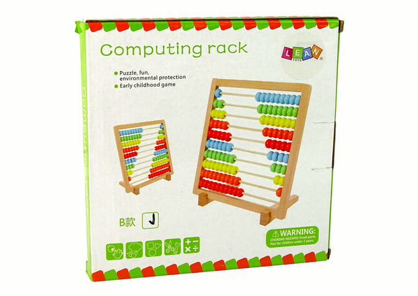 School abacus wooden colorful beads