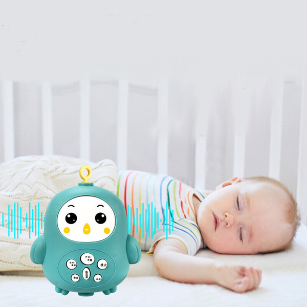 Crib Carousel with Remote Control Lullabies Sounds Blue