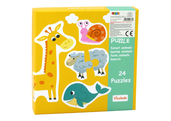 Educational Puzzle Animals Puzzle Learning English 48 pieces.