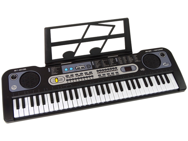 Tastatur mit Mikrofon Musikinstrument Schwarz