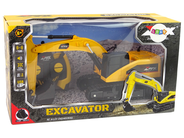 Gelber ferngesteuerter Caterpillar-Bagger