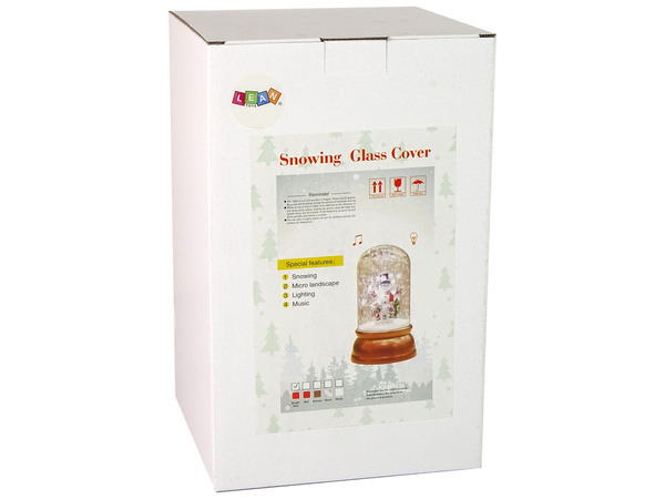 Christmas Dome Decoration Snow Santa Claus Red