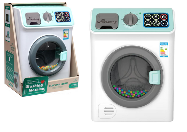 Waschmaschine mit Batteriesound Trommel zum Öffnen Bunte Bälle