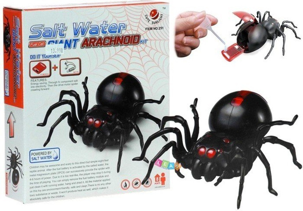 Creative Saltwater Powered Spider Kit DIY Black
