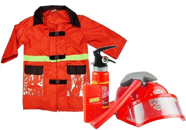 Feuerwehr-Set Kinder Feuerwehrmann Zubehör Feuerwehrmannjacke Walkie-Talkie