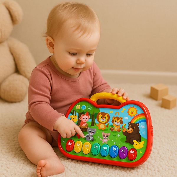 Interaktives Lernbrett: Tierwelt, Instrumente, Klavier