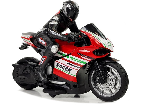 Sportmotorrad 2.4G Ferngesteuerter Racer Reichweite 35m Rot