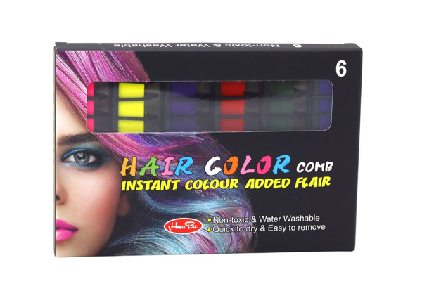 Hair Coloring Set Chalk 6 Pieces Matte
