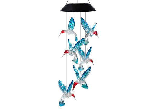 Solar Hummingbirds Birds LED Colorful Light