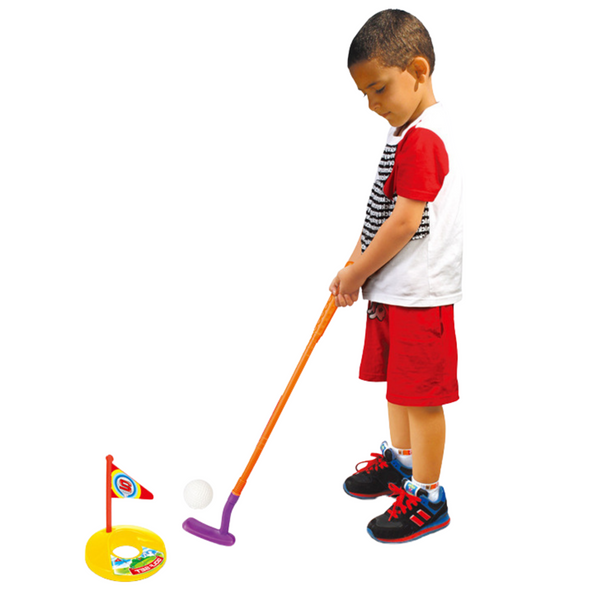 Golf Set Trolley 3 Clubs 2 Flags 4 Balls