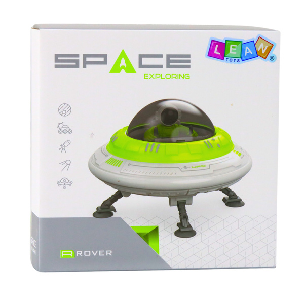 Ufo Spaceship Astronaut Figure Lights Sounds Green