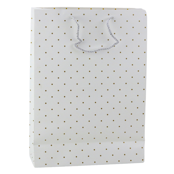 Classic Gift Bag with Gold Dots 41 x 30 x 12 cm