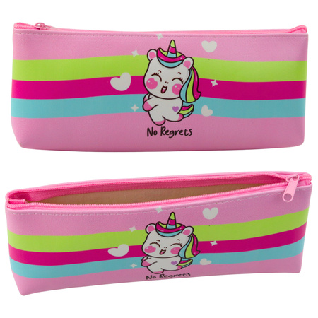 Einhorn-Schulmäppchen für Mädchen, Pastellrosa