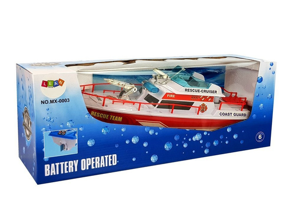 Rescue Boat Battery Boat 4 Directions Red