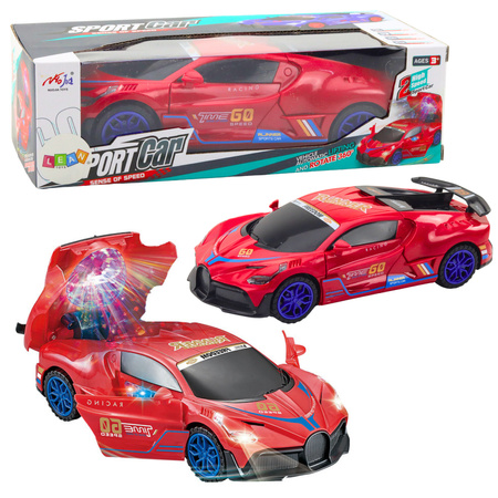 Auto Sport Hindernissensor LED Ball 360° Rotation Lichter Ton Rot