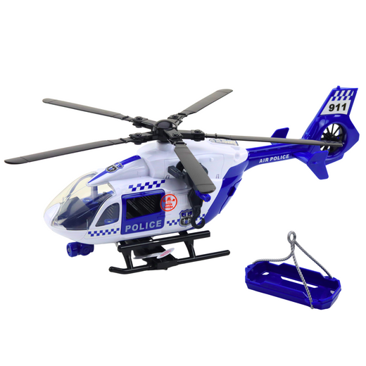 Police Helicopter Hook Stretcher Lights Sounds 1:12