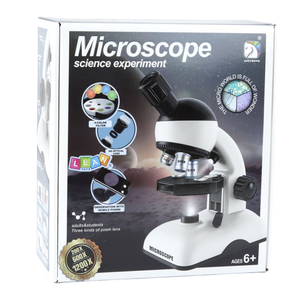Science Educational Microscope Kit 1200x Magnification Phone Holder