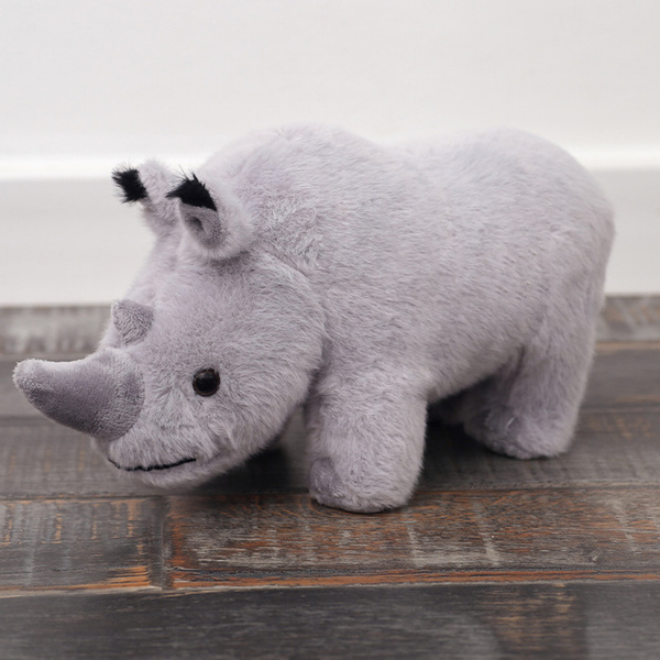 Plüsch Nashorn Maskottchen Plüsch Kuscheltier Grau 30cm