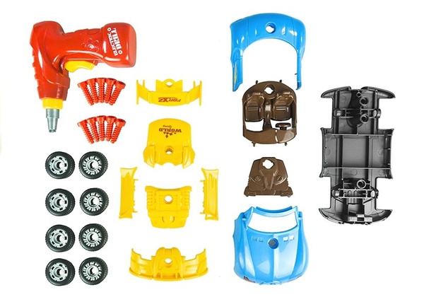 Zestaw Małego Mechanika Rozkręcany Samochód Wkrętarka Światła Dźwięki